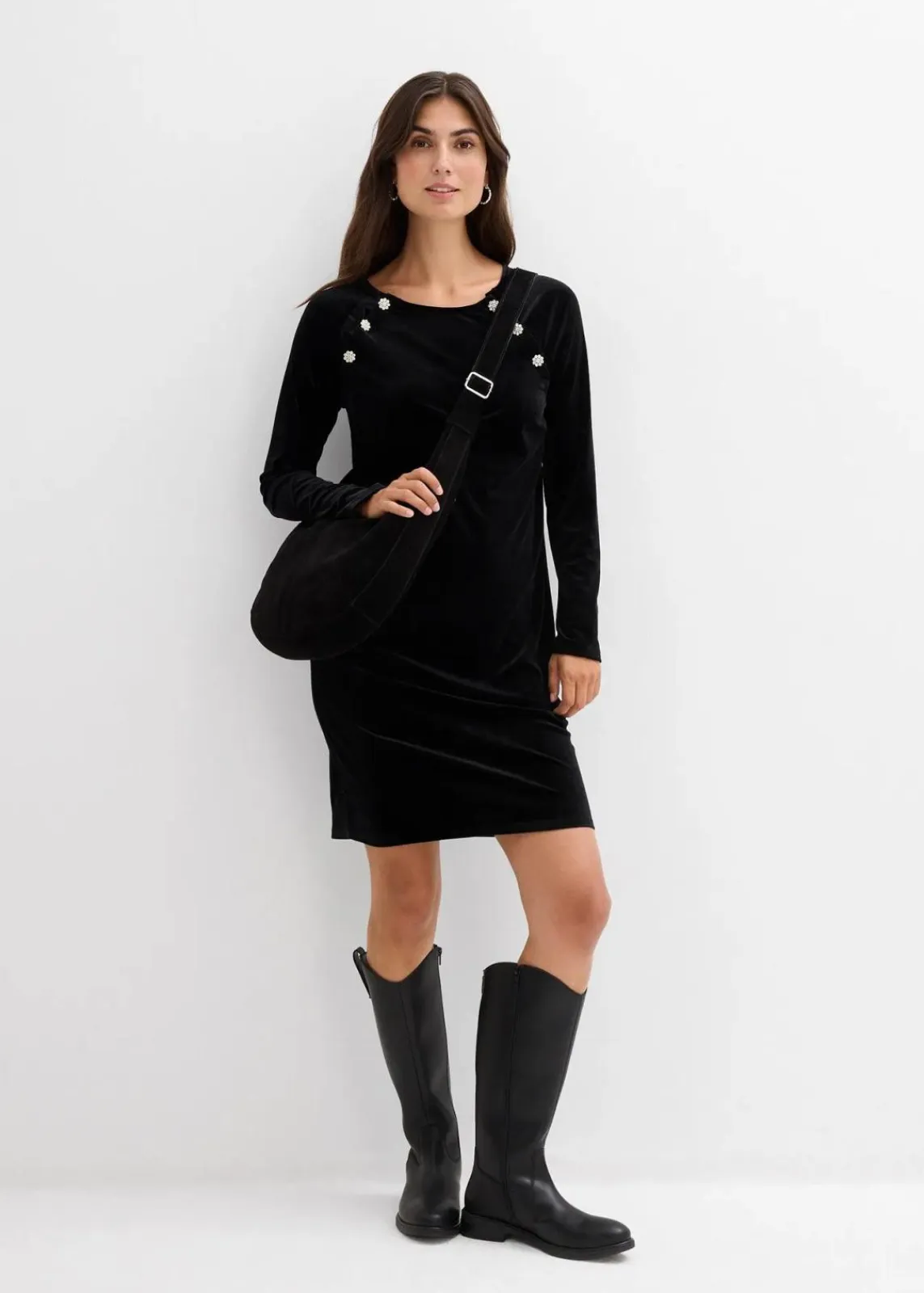 2-in-1 festliches Umstands- und Stillkleid aus weichem Samt|bonprix Sale