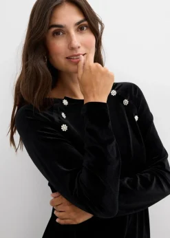 2-in-1 festliches Umstands- und Stillkleid aus weichem Samt|bonprix Sale