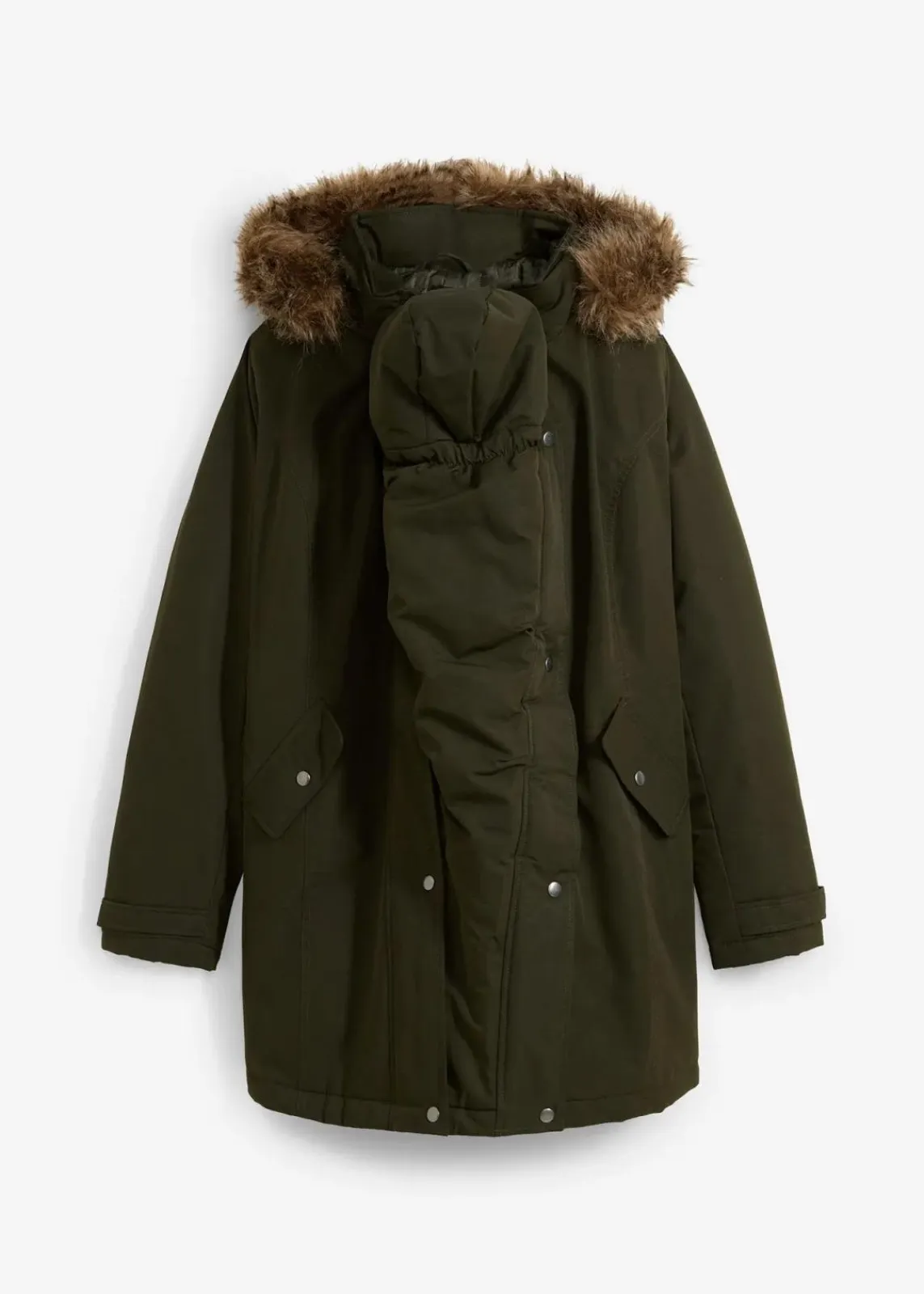 bonprix Nachhaltigere Materialien|Umstandsmode|3-in-1 Funktions-Umstandsjacke und Tragejacke nachtoliv