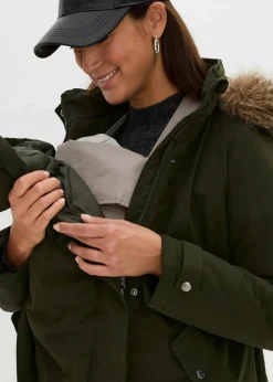 bonprix Nachhaltigere Materialien|Umstandsmode|3-in-1 Funktions-Umstandsjacke und Tragejacke nachtoliv
