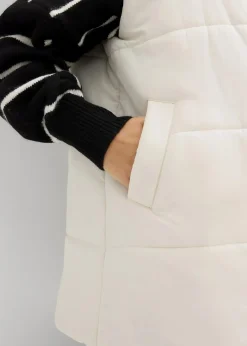 bonprix Bekleidung·Blazer|Umstandsmode|4-in-1 gefütterte Umstandsweste zum Wenden mit Trageeinsatz beige/schwarz