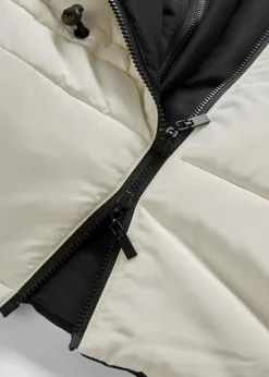 bonprix Bekleidung·Blazer|Umstandsmode|4-in-1 gefütterte Umstandsweste zum Wenden mit Trageeinsatz beige/schwarz