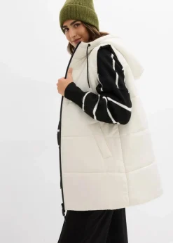 bonprix Bekleidung·Blazer|Umstandsmode|4-in-1 gefütterte Umstandsweste zum Wenden mit Trageeinsatz beige/schwarz