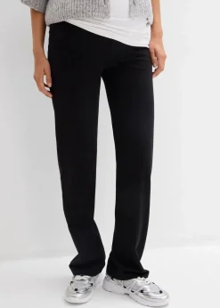 bonprix Bekleidung·Blazer|Nachhaltigere Materialien|2-in-1 Jerseyhose für die Schwangerschaft und danach mit umklappbarem Bund schwarz