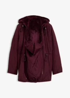 bonprix Bekleidung·Blazer|Umstandsmode|6-in-1 kuschelige Umstands- und Tragejacke zum Wenden weinrot