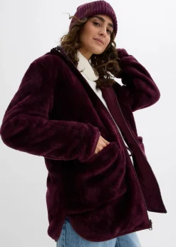 bonprix Bekleidung·Blazer|Umstandsmode|6-in-1 kuschelige Umstands- und Tragejacke zum Wenden weinrot