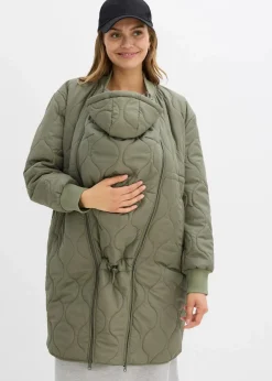 bonprix Bekleidung·Blazer|Umstandsmode|3-in-1 leicht wattierter Umstands- und Tragemantel schlammgrün