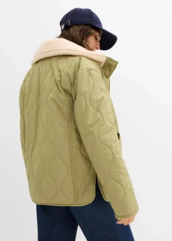 bonprix Bekleidung·Blazer|Umstandsmode|3-in-1 Leichte Umstandsjacke mit Teddyfutter und Trageeinsatz olivkhaki