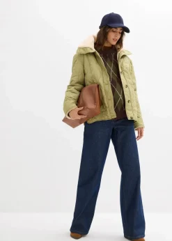 bonprix Bekleidung·Blazer|Umstandsmode|3-in-1 Leichte Umstandsjacke mit Teddyfutter und Trageeinsatz olivkhaki