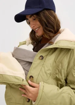 bonprix Bekleidung·Blazer|Umstandsmode|3-in-1 Leichte Umstandsjacke mit Teddyfutter und Trageeinsatz olivkhaki