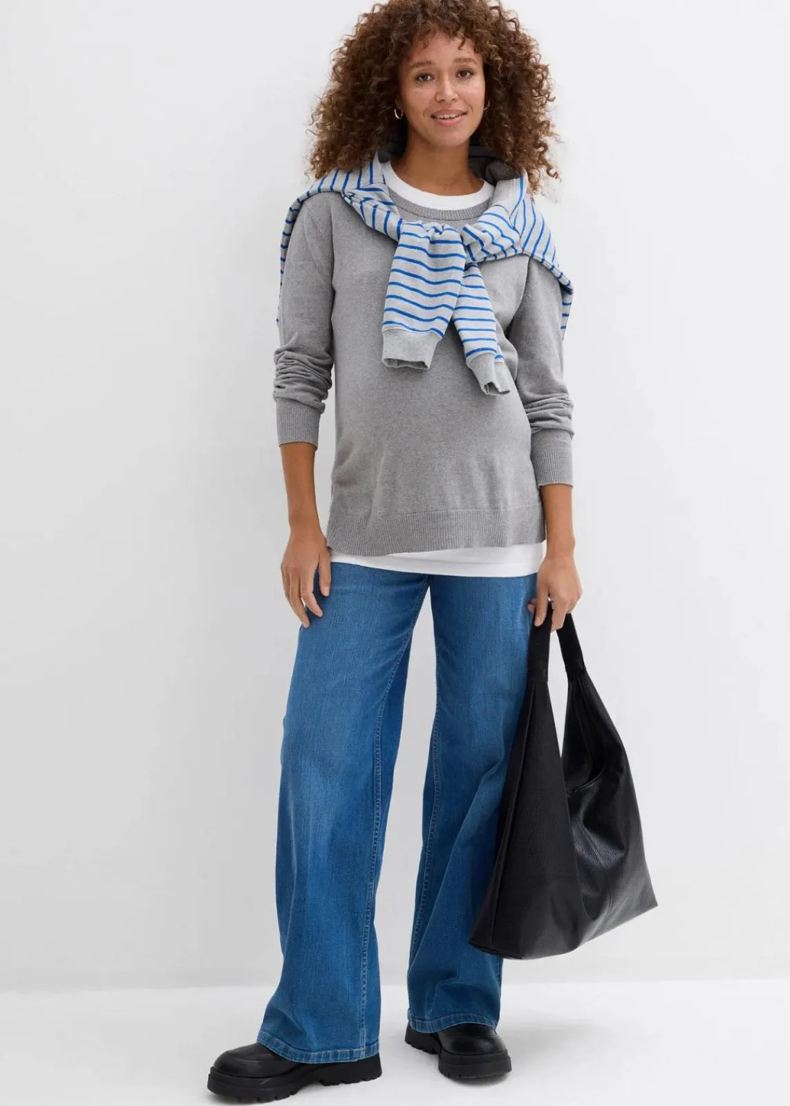 3-in-1 Set aus Umstandspullover und Stilltop aus Baumwollstrick|bonprix Best