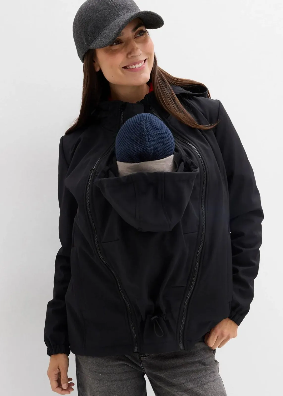 4-in-1 Softshelljacke mit Babyeinsatz zum vorne und hinten tragen|bonprix Sale