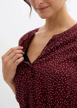2-in-1 Umstands- und Stillblusenkleid aus fließender Viskose|bonprix Online