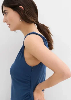 bonprix Bekleidung·Blazer|Umstandsmode|2-in-1 Umstands- und Stillkleid mit seitlichen Reißverschlüssen tiefblau