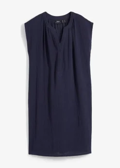 bonprix Bekleidung·Blazer|Umstandsmode|2-in-1 Umstands- und Stillkleid aus Baumwollmusselin dunkelblau