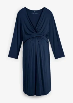 bonprix Nachhaltigere Materialien|Umstandsmode|2-in-1 Umstands- und Stillkleid aus Viskose-Stretch dunkelblau