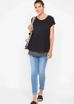 2-in-1 Umstands- und Stillshirt aus Viskose|bonprix Online
