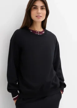 bonprix Bekleidung·Blazer|Umstandsmode|2-in-1 Umstands- und Still-Sweatshirt aus reiner Bio-Baumwolle schwarz