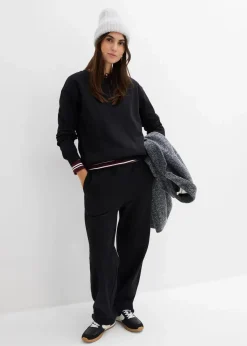bonprix Bekleidung·Blazer|Umstandsmode|2-in-1 Umstands- und Still-Sweatshirt aus reiner Bio-Baumwolle schwarz