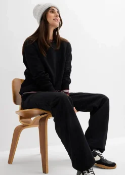 bonprix Bekleidung·Blazer|Umstandsmode|2-in-1 Umstands- und Still-Sweatshirt aus reiner Bio-Baumwolle schwarz