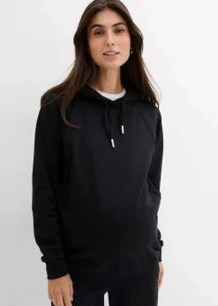 bonprix Bekleidung·Blazer|Nachhaltigere Materialien|2-in-1 Umstands- und Stillsweatshirt aus reiner Bio-Baumwolle schwarz