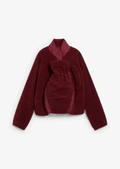 bonprix Bekleidung·Blazer|Umstandsmode|3-in-1 Umstands- und Tragejacke aus Teddyfleece dunkelbeere