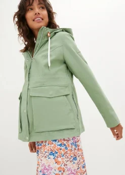 bonprix Bekleidung·Blazer|Umstandsmode|3-in-1 Umstandsjacke mit Trageeinsatz moosgrün/weiß