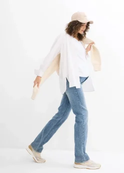 bonprix Bekleidung·Blazer|Nachhaltigere Materialien|2-in-1 Umstandsjeans für die Schwangerschaft und danach, Straight blau denim