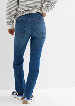 bonprix Umstandsmode|Nachhaltigere Materialien|2-in-1 Umstandsjeans für die Schwangerschaft und danach, Straight mittelblau denim