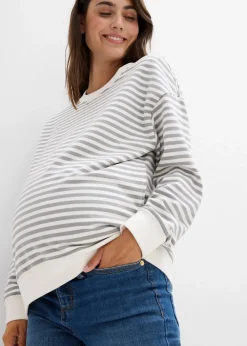 bonprix Umstandsmode|Nachhaltigere Materialien|2-in-1 Umstandsjeans für die Schwangerschaft und danach, Straight mittelblau denim