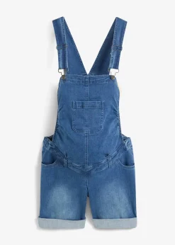 bonprix Bekleidung·Blazer|Umstandsmode|2-in-1 Umstands-Latzshorts und Bermuda-Latzshorts blue stone