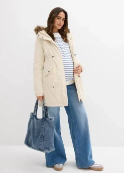 bonprix Bekleidung·Blazer|Umstandsmode|3-in-1 Umstandsparka mit Trageeinsatz natur