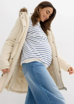 bonprix Bekleidung·Blazer|Umstandsmode|3-in-1 Umstandsparka mit Trageeinsatz natur