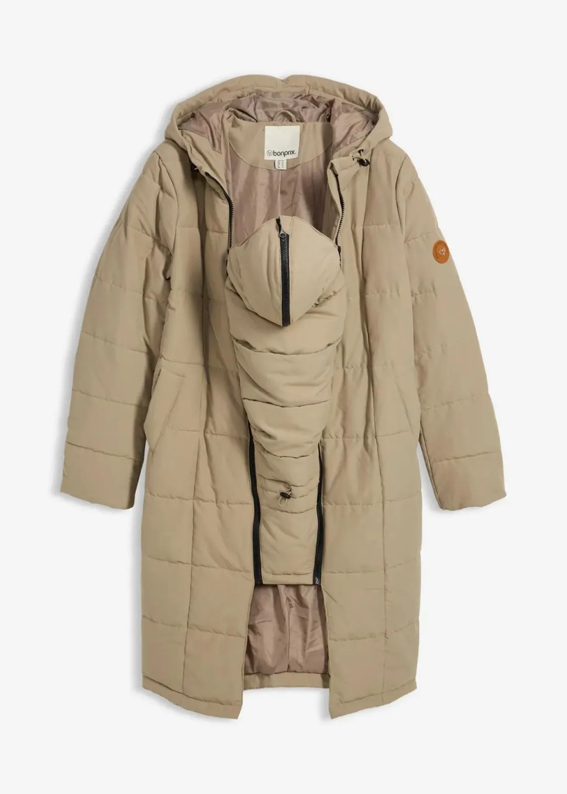 3-in-1 Umstandssteppmantel und Tragemantel mit recyceltem Polyester|bonprix Outlet