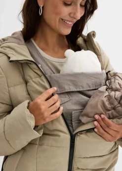 3-in-1 Umstandssteppmantel und Tragemantel mit recyceltem Polyester|bonprix Outlet