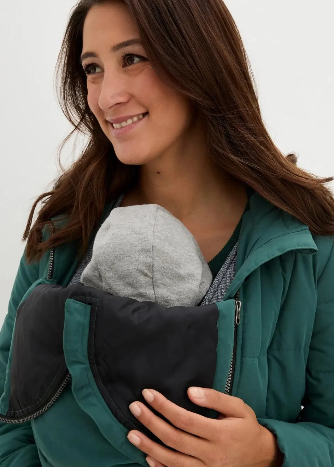 3-in-1 Umstandssteppmantel und Tragemantel mit recyceltem Polyester|bonprix Best