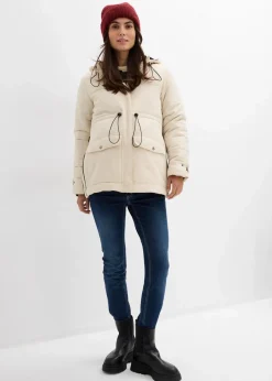 bonprix Bekleidung·Blazer|Umstandsmode|6-in-1 Umstands-Tragejacke mit herausnehmbarer Fleecejacke beige/schwarz