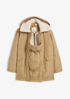 bonprix Bekleidung·Blazer|Umstandsmode|6-in-1 Umstands-und Tragejacke mit herausnehmbarer Weste mattcamel