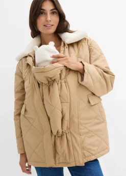 bonprix Bekleidung·Blazer|Umstandsmode|6-in-1 Umstands-und Tragejacke mit herausnehmbarer Weste mattcamel