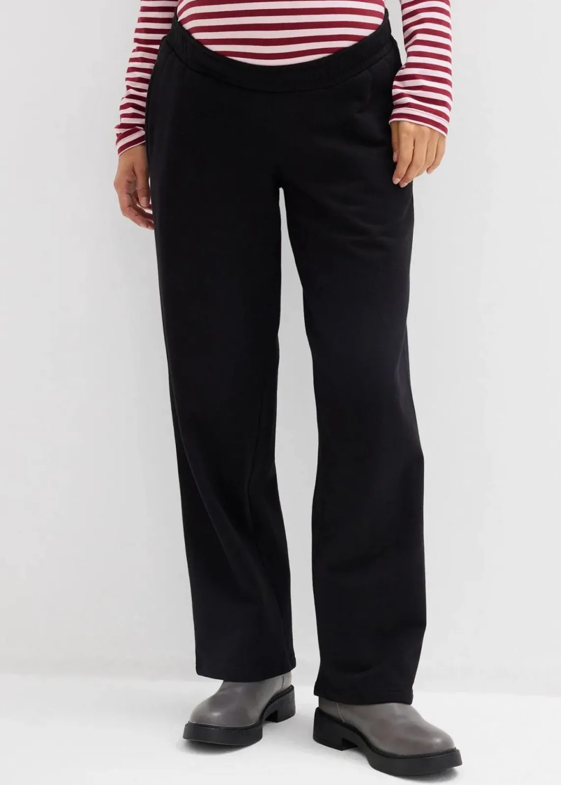 bonprix Bekleidung·Blazer|Umstandsmode|2-in-1 Umstandsweathose mit verstellbarem Bauchband schwarz