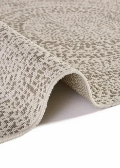 bonprix Flachgewebe-Teppiche|In- und Outdoor Teppich mit rundem Motiv beige