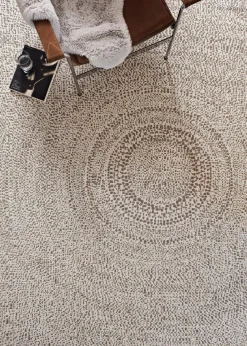 bonprix Flachgewebe-Teppiche|In- und Outdoor Teppich mit rundem Motiv beige