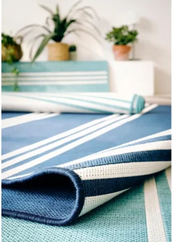 In- und Outdoor Wende-Teppich mit Streifen|bonprix Discount