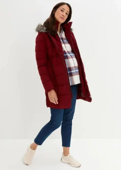 bonprix Umstandsmode|Bekleidung·Blazer|3-in-1 warm wattierte Umstands- und Tragejacke kastanienrot