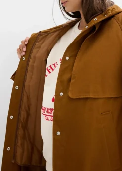 bonprix Bekleidung·Blazer|Umstandsmode|6-in-1 wasserabweisender Umstandsmantel mit Trageeinsatz mit herausnehmbarer Innenweste nougat