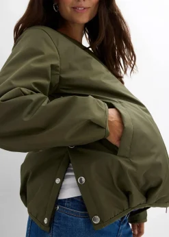 bonprix Bekleidung·Blazer|Umstandsmode|4-in-1 Wende-Bomberjacke mit Trageeinsatz dunkeloliv/dunkelblau