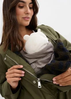 bonprix Bekleidung·Blazer|Umstandsmode|4-in-1 Wende-Bomberjacke mit Trageeinsatz dunkeloliv/dunkelblau