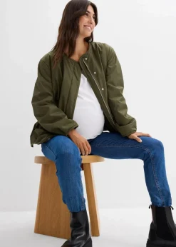 bonprix Bekleidung·Blazer|Umstandsmode|4-in-1 Wende-Bomberjacke mit Trageeinsatz dunkeloliv/dunkelblau