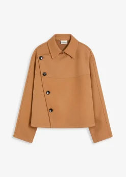 bonprix Bekleidung·Hosen|Jacken & Mäntel|Jacke in Wolloptik camel