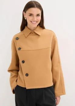 bonprix Bekleidung·Hosen|Jacken & Mäntel|Jacke in Wolloptik camel